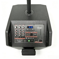 Sistema de Altavoces con Trolley y Bluetooth de 200W, Doble Woofer de 12 Pulgadas, Batería de Plomo-Ácido de 12V 12Ah, Profesional, para Cine en Casa, Escenarios al Aire Libre y Fiestas