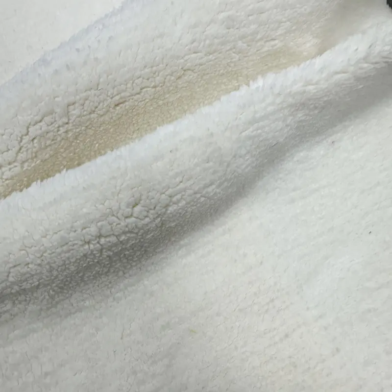 Teddy peluche polyester tissu respirant recyclé sherpa hiver chaleur tissu durable couleur personnalisée tissu pour manteaux