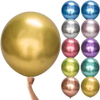 Extra Grote Metallic 18 Inch Kleurrijke Latex Ballonnen Chrome Helium Ballonnen Voor Bruiloft Verjaardag Halloween Party Decoraties