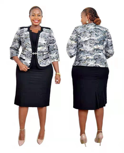 Africa Women Plus Size Two Pieces Turkey Women Office Dresses Women Church Dress Elegant Casual Dresses Ladies - Product Image 3