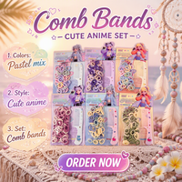 Ensemble d'accessoires pour cheveux en polyester à haute élasticité, non-dommageables, style dessin animé, pour enfants et bébés