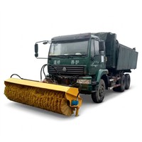 Balayeuse à neige montée sur camion ORPHEST, machine de nettoyage routier avec brosse rotative, moteur et châssis Dongfeng Howo