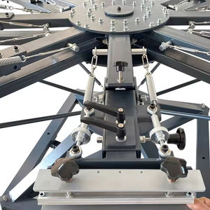 Machine d'impression sérigraphique manuelle rotative pour vêtements textiles 6 couleurs 6 stations <span class=keywords><strong>T</strong></span>-shirt Sac non tissé en vente <span class=keywords><strong>T</strong></span>-shirts - Product Image 6