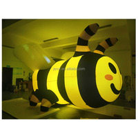Mascotte lumineuse décorative, abeille gonflable, animal gonflable, miel, dessin animé pour décoration extérieure