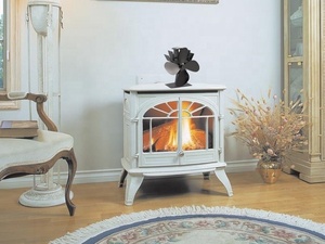 Ventilatore per stufa a legna camino nero 4 pale ventilatore per stufa a caldo Log bruciatore a legna ventilatore silenzioso ecologico - Product Image 5