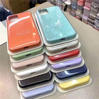 Coque de Téléphone Officielle en Silicone Liquide de Luxe à Bord Intégral pour iPhone 16 SE 6 7 Xr Xs Max 11 12 13 14 15 16 17 Pro Max