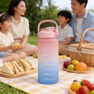 Bouteille d'eau sportive en plastique sans BPA de grande capacité 64 oz/2000 ml pour la salle de sport et les activités de plein air - Product Image 6
