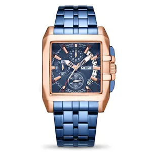 Orologio <span class=keywords><strong>da</strong></span> <span class=keywords><strong>Uomo</strong></span> di Alta Qualità MEGIR 2018, Marca di Lusso, Cinturino in Acciaio Inossidabile, Orologio <span class=keywords><strong>da</strong></span> <span class=keywords><strong>Polso</strong></span> al Quarzo per <span class=keywords><strong>Uomo</strong></span> - Product Image 6