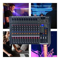 Console de mixage audio professionnelle GAX-CT12 pour studio d'enregistrement avec USB et Bluetooth, alimentation fantôme pour scène