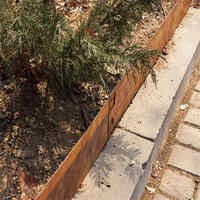 Meilleur Bordure Paysagère en Acier Corten 8, Bordure de Jardin Métallique, Chemin de Pelouse, Cour, Noir Bronze, Feuilles de Jardinière Extérieure