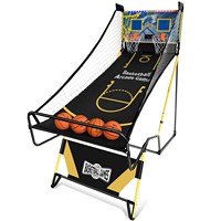 Jeu d'arcade de basket-ball pliable pour 2 joueurs avec tableau de scores électronique LED, jeu de tir à double panier d'intérieur pour enfants et adultes, prise US