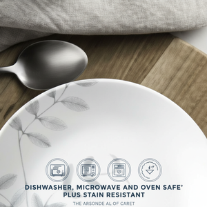 DB สำหรับ Corelle flowing fern 12ชิ้นน้ำหนักเบา vitrelle Glass ชุดถ้วยชามทนชิปสำหรับบริการ4 - Product Image 1