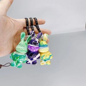 Porte-clés ours fluide DIY pour <span class=keywords><strong>enfants</strong></span>, porte-clés lapin de dessin animé mignon pour cadeaux - Product Image 3