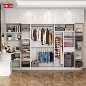 Armoire en bois de teck de Style classique, grand placard de rangement pour vêtements - Product Image 2