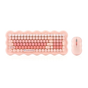 Dễ Thương Đa-Màu Máy Đánh Chữ Phong Cách Vòng Keycap Bàn Phím Màu Hồng 98-Key 2.4G Không Dây Bàn Phím Máy Tính Và Chuột Thiết Lập Cho Cô Gái - Product Image 6