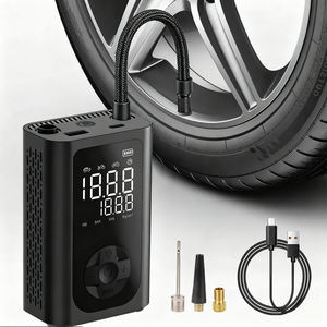 Портативный беспроводной автомобильный компрессор 12В 150 PSI с функцией подсветки и повербанка, сертифицированный CE, для автомобилей, велосипедов и мячей - Product Image 2