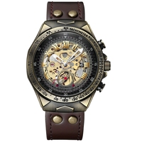 Montre homme Binbang rétro, mode décontractée, montre mécanique automatique en bronze, produit à succès transfrontalier