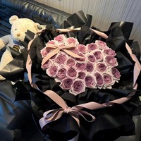 Vente en gros de haute qualité violet mères saint valentin bouquet de fleurs cadeau longue durée immortel infini éternel pour toujours rose