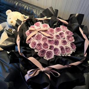 Vente en gros de haute qualité violet mères saint valentin bouquet de fleurs cadeau longue durée immortel infini éternel pour toujours rose - Product Image 5