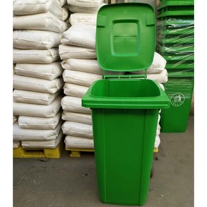 240L Outdoor Plastic Waste <b>Bin</b> Rectangular HDPE Wheeled For Community Use - Product Image 2