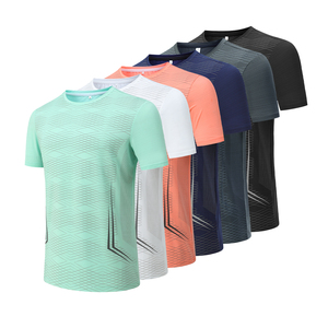 T-shirt de sport pour homme, haut de sport athlétique à séchage rapide, moulant, en polyester, pour la musculation, la remise en forme et la gym - Product Image 2