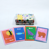 Cartes de jeu éducatives imprimées sur mesure avec des images d'animaux pour enfants - Jouet éducatif