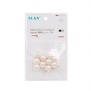 Perline di perla Ilan da 10 mm, 10 pezzi, per decorazioni nail art - Product Image 1