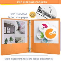 Pochette intérieure transparente pour conférence Fournitures de bureau en PVC en cuir PU personnalisé Classeur rond de 1 2 3 pouces avec vue à anneaux