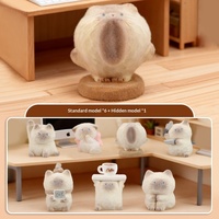 Caja Sorpresa de Resina FUFU con Figuras de Gatos con Emociones, Estilo Xiaohongshu, Adorno Emocional para Escritorio, Oficina y Computadora