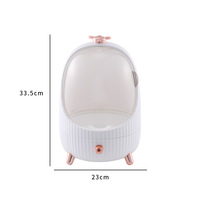 Organisateur de cosmétiques en plastique de luxe léger, support pour pinceaux de maquillage, compartiments anti-poussière, présentoir à rouges à lèvres, étagère de rangement pour soins de la peau à domicile