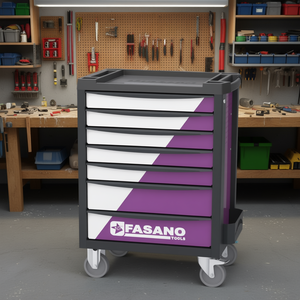 Fasano Tools 7 <b>Drawer</b> Rolling Tool Cart With Wheels For <b>Workshop</b> Storage - Product Image 3