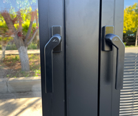 Ventanas Abatibles Modernas de Aluminio Penjoy, Vidrio Templado Triple, Malla de Fibra de Vidrio, Apertura Horizontal para Uso Exterior