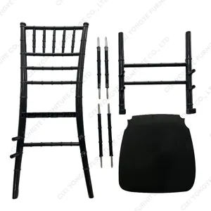 Patio Garden Hotel Wedding Banquet Party Event Chair Plastic Acrylic Resin Coffee Dining Chiavari Chairs For Sale
