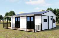 Maison conteneur pliable et extensible à double aile de 20 pieds pour hôtel, villa ou hôpital