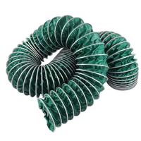 Tuyau d'air flexible industriel en tissu composite PVC ignifuge, vert, à trois couches, pour extraction et distribution de fumée