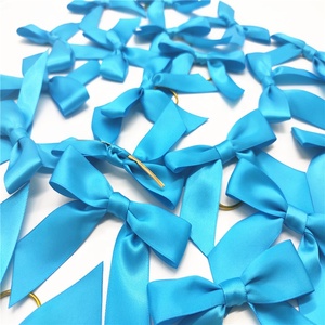 Fiocco in Nastro Blu Preconfezionato con Clip Dorate, Bestseller per Confezioni - Product Image 4