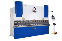 Presse plieuse CNC mini entièrement automatique 1300KN à double servo, faible consommation d'énergie, pour pliage d'acier inoxydable fin, avec moteur et pompe