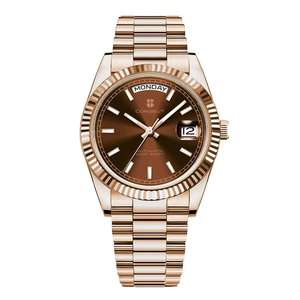 Stile di lusso <span class=keywords><strong>orologio</strong></span> d'<span class=keywords><strong>oro</strong></span> compatibile con il giorno di visualizzazione movimento automatico Design elegante a prezzi accessibili per gli uomini e le donne - Product Image 6