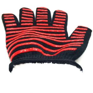 Gants de sécurité en fibre d'aramide, gants de barbecue ignifuges enduits de silicone, gants résistants à la chaleur lavables - Product Image 1