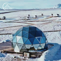 Tentes en verre d'hiver modernes et luxueuses avec salle de bain - Hôtel géodésique Glamping Igloo 4m/6m de diamètre