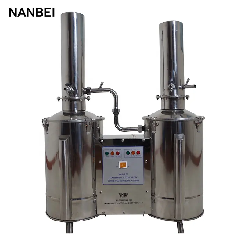 NANBEI distillatore acqua di rubinetto come ingresso 20L/H bollire due volte doppio distillatore d'acqua da laboratorio
