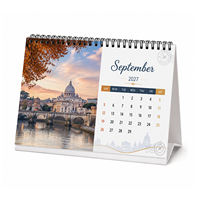Calendriers de bureau et muraux personnalisés en gros, nouveau design créatif, couverture rigide illustrée, décoration de bureau simple