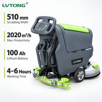 Machine à nettoyer les sols avec batterie au lithium de 20 pouces et réservoir de 50 L pour le nettoyage commercial des sols