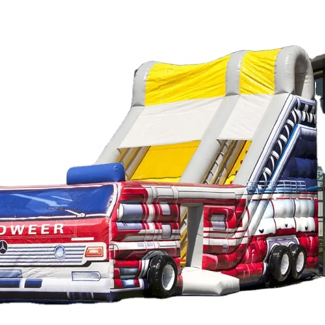 Glissière gonflable pour camion, glissière sèche gonflable pour camion de pompiers avec conception personnalisée