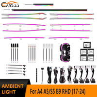 Kit d'éclairage ambiant Cardoo pour Audi A4 A5 S5 B9 RHD 2017-2024, conduite à droite, accessoires d'éclairage LED intérieur pour voiture