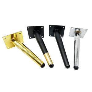 आधुनिक कस्टम लोहे के फर्नीचर फिटिंग क्रोम सोफे पैर पतला धातु पैर बिस्तर पैर सोने के शंकु आकार गोल्डन Sideboards पैर आधार - Product Image 1