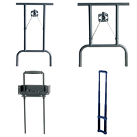 Flight Cas Parts Pieds de table pliants en fer robuste en métal pour étui de route Accessoires de boîtier de route de vol Jambes de table pliantes en métal