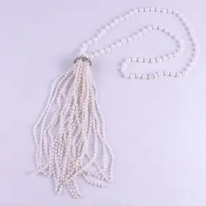 2024 Unisex Fashion Jewelry New Pearl Tassel Necklace for Festival Party Dressing Makeup Ball with Pendant Model