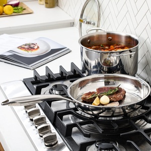 Ensemble de casseroles en acier inoxydable 304 tri-couches de qualité supérieure, antiadhésives, pour une utilisation quotidienne en cuisine - Product Image 5