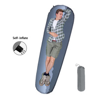Matelas pliable auto-gonflant en polyester et PVC Peach avec système Easy Value et motif basique pour usage extérieur